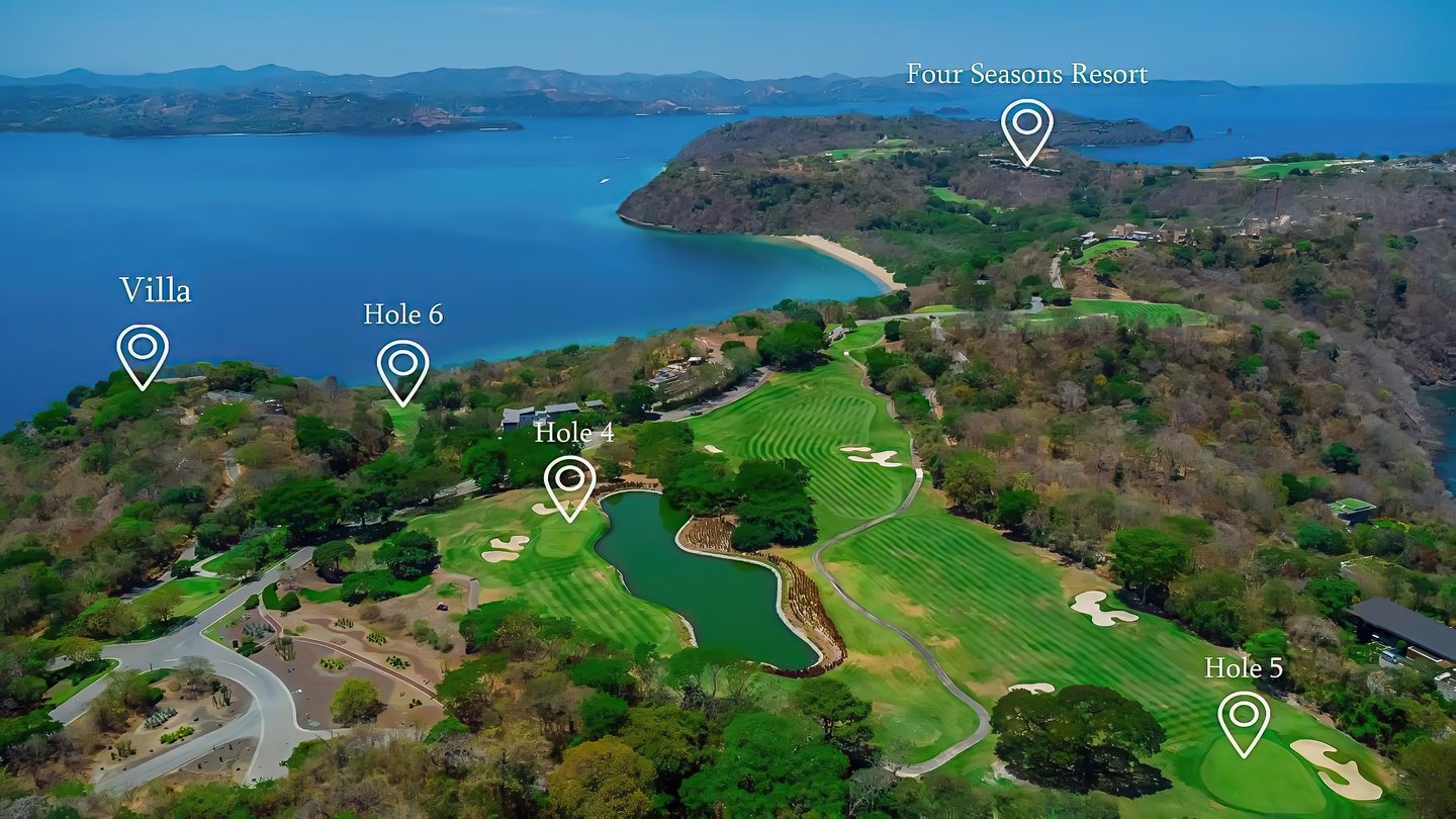 10166-The location of the home on the map very close to Papagayo golf course