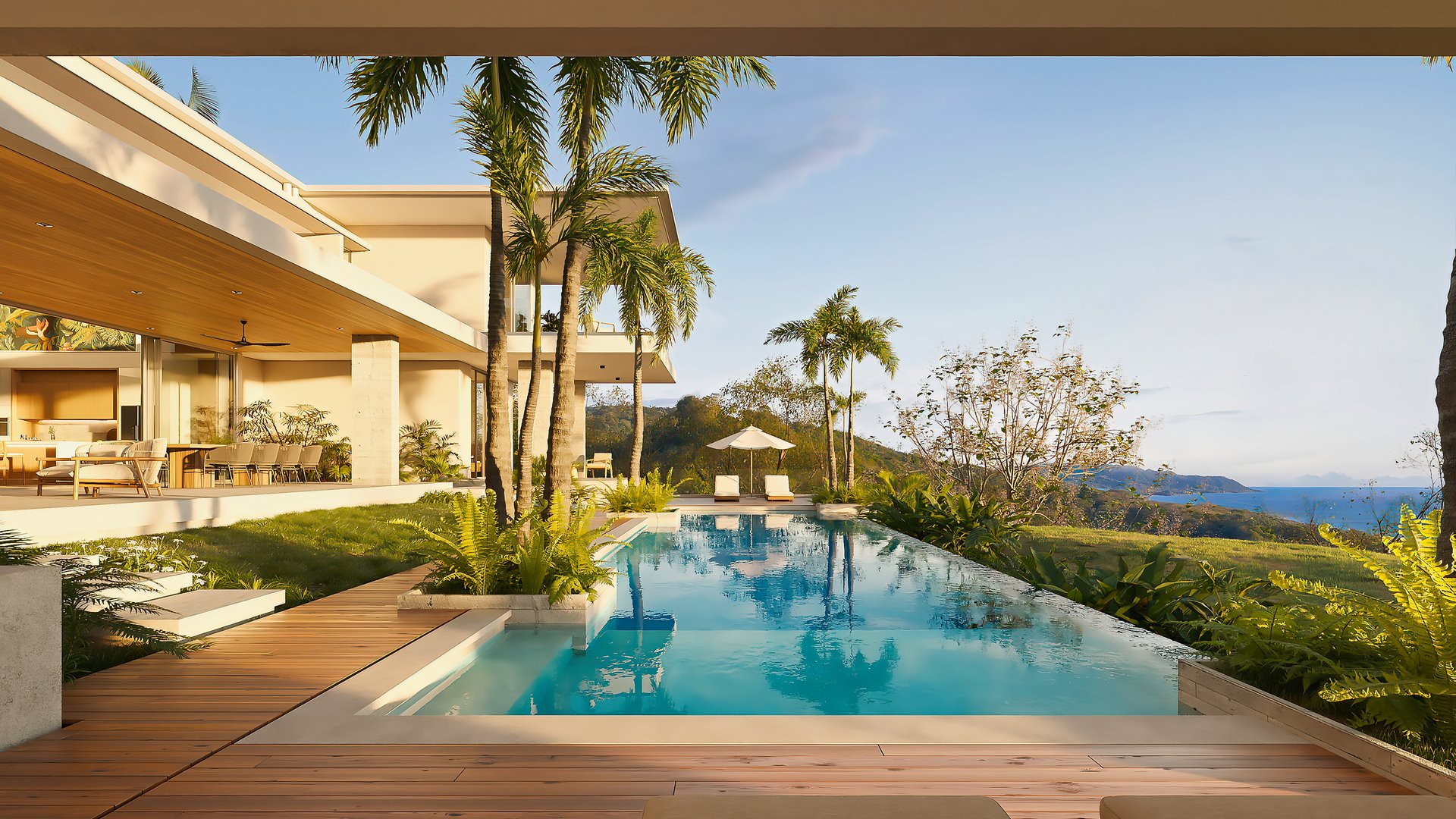 9204-Pool with ocean view from the villa t Flamingo in Costa Rica