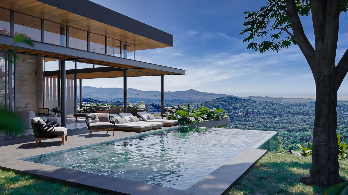 10621-The pool with views of the hills and the ocean