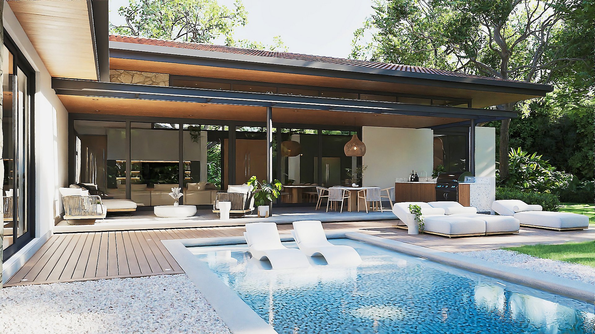 11403-The lovely swimming pool of the brand new home in Hacienda Pinilla, Costa Rica