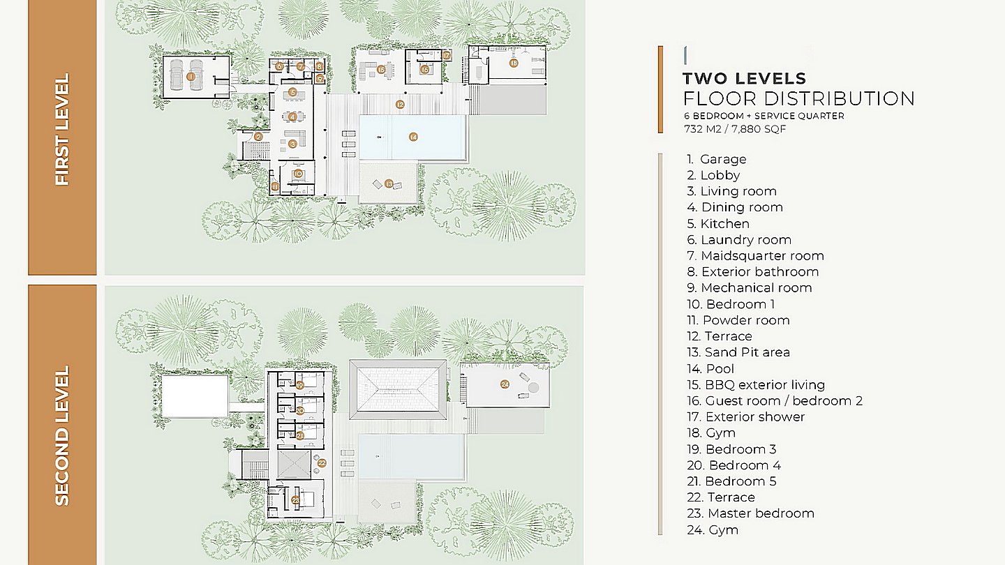 12440-Plan of the first floor of villa 1