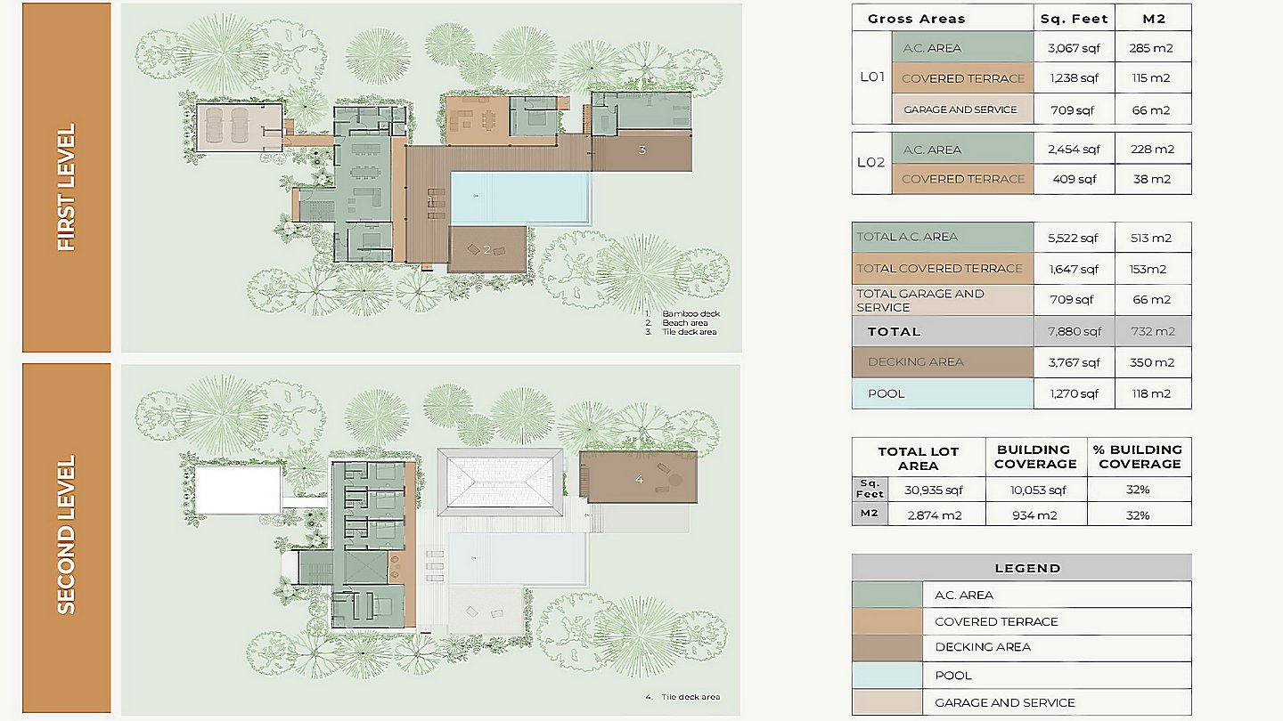 12441-Plan of the second floor of villa 1