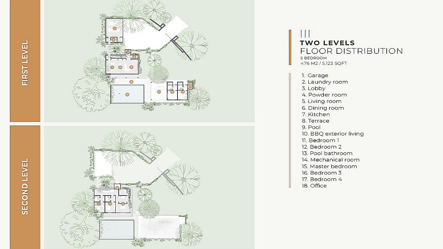 12453-Plan of the first floor of villa 3