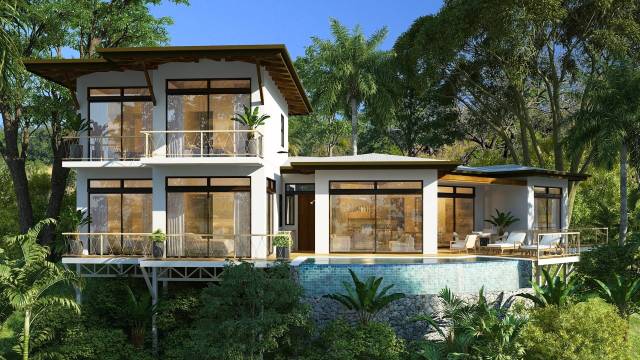 Brand new home with ocean views for sale in Tamarindo.