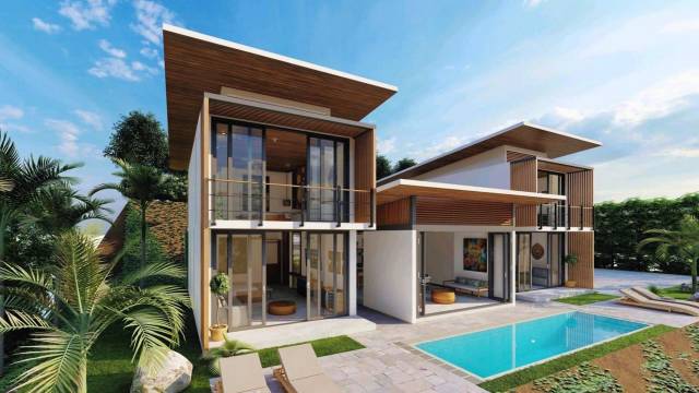 Near Avellanas, brand new home for sale in a natural setting with ocean views!
