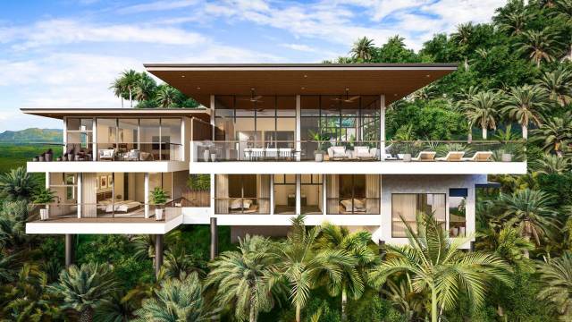 Brand new home for sale in Costa Rica with lovely ocean and nature views.