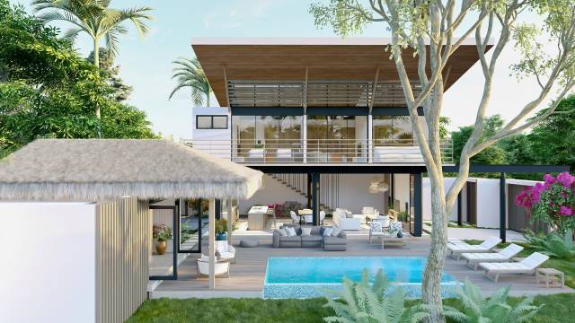 In Tamarindo, brand new home for sale with a swimming pool.