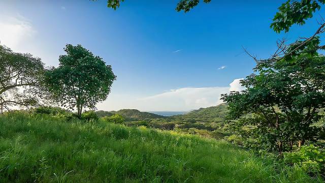 Ocean view lot for sale within a small gated community in Costa Rica.